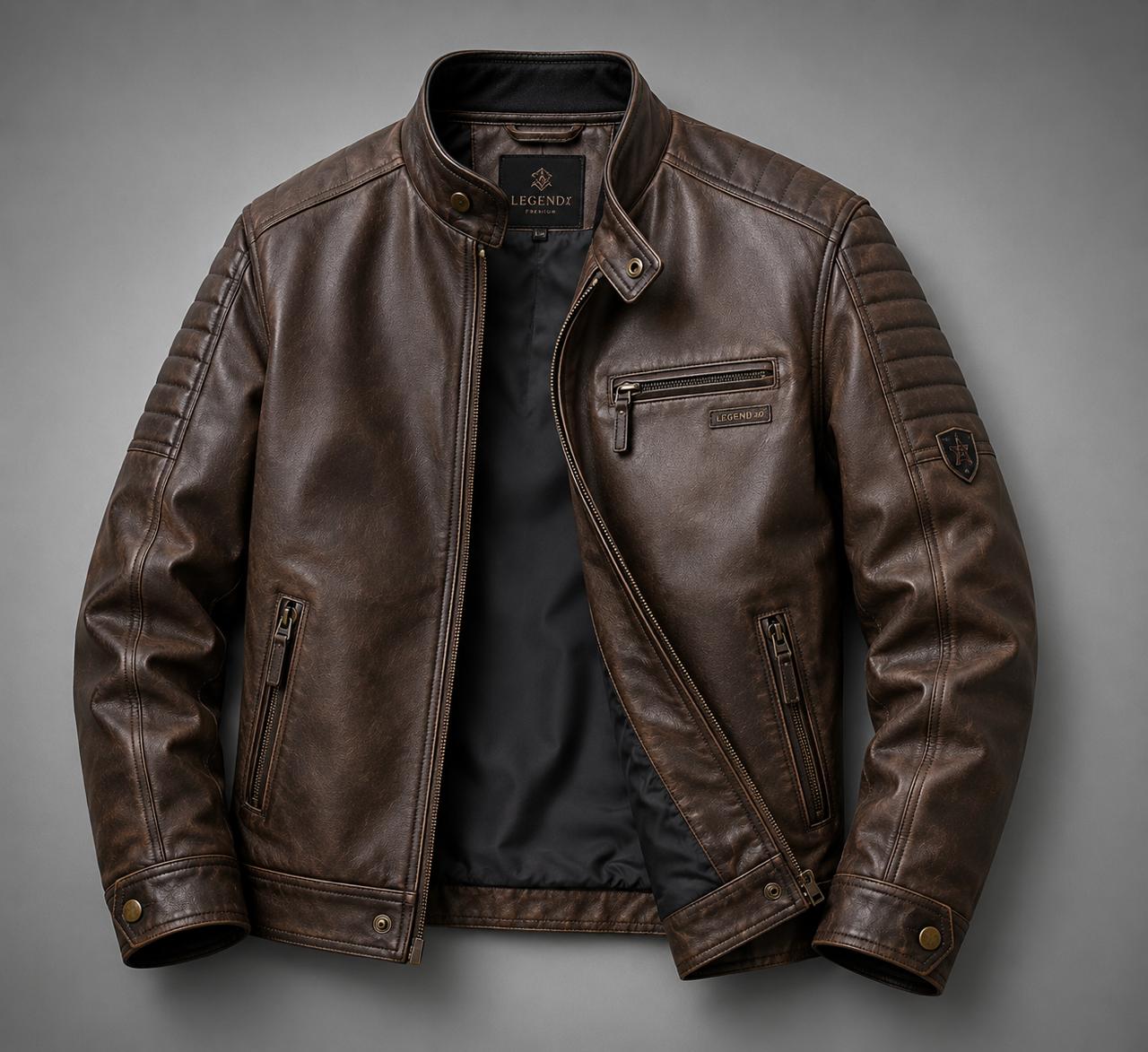 Vintage Brown Leather Jacket for Men | Premium Classic Biker & Casual Jacket