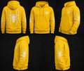 Yellow Spider Graphic Hoodie – Trendy Streetwear Pullover for Men & Women